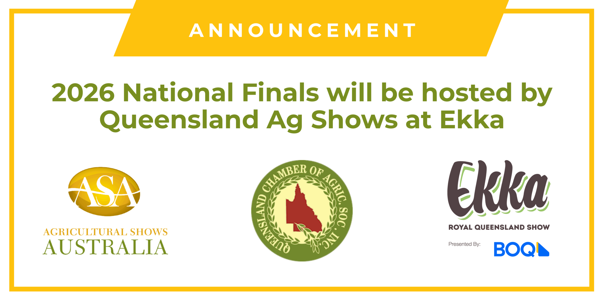 ASA Announcement - 2026 Finals